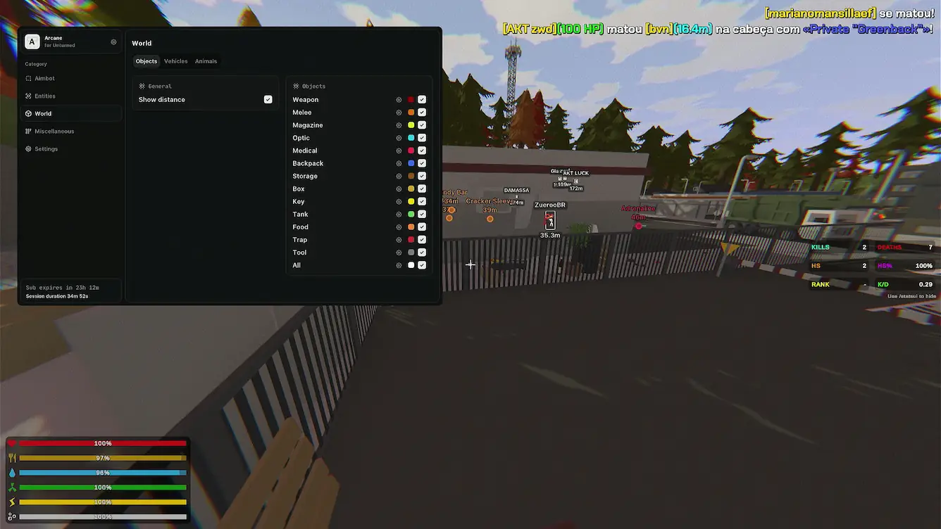 Screenshot 10 do cheat Unturned Arcane para Unturned